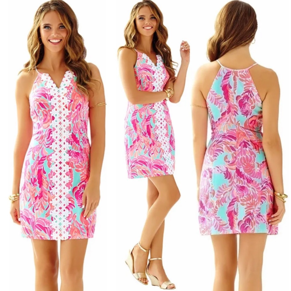 Lily Pulitzer Pearl Shift Dress Poolside Blue